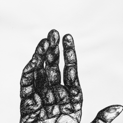 Reaching out is a seven part series surrounding the journey I took to receiving mental health care. These drawings are done in my own style with markings I make when in distress and drawing. A deeply emotional reflection of my journey in life.