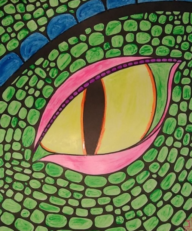 Neon dragon eye