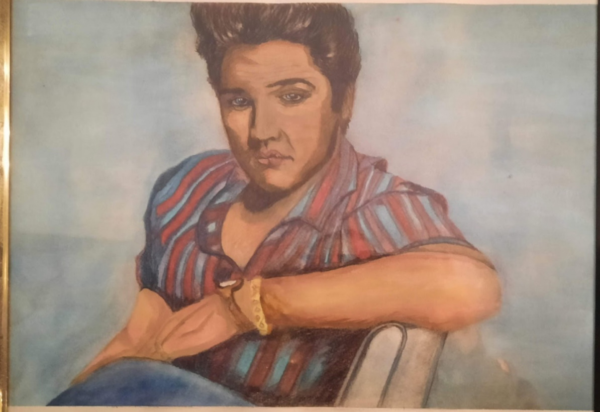 Elvis Presley watercolour by JNR