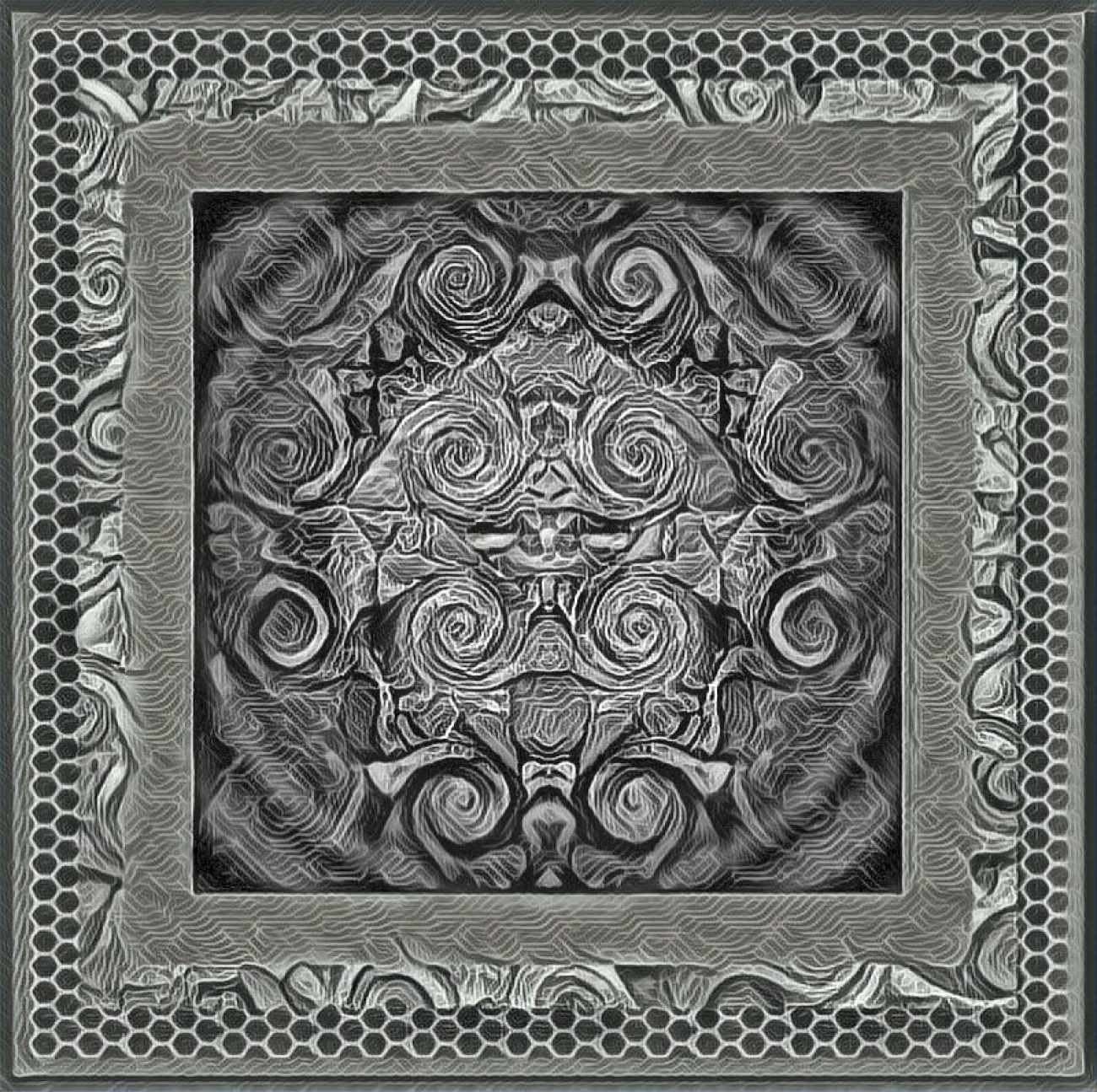 Black and White Abstract Design