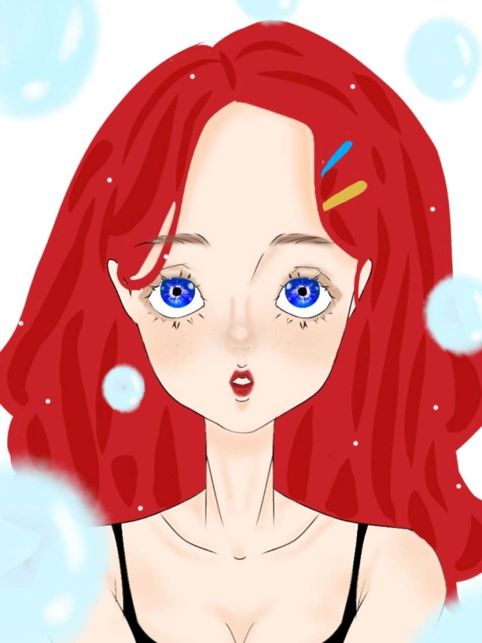 Artwork "Red-haired girl" drawn by me...