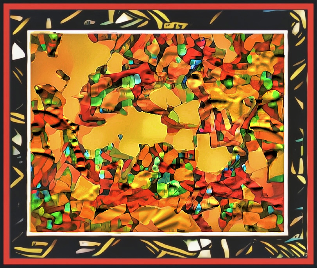 Black and Yellow Abstract