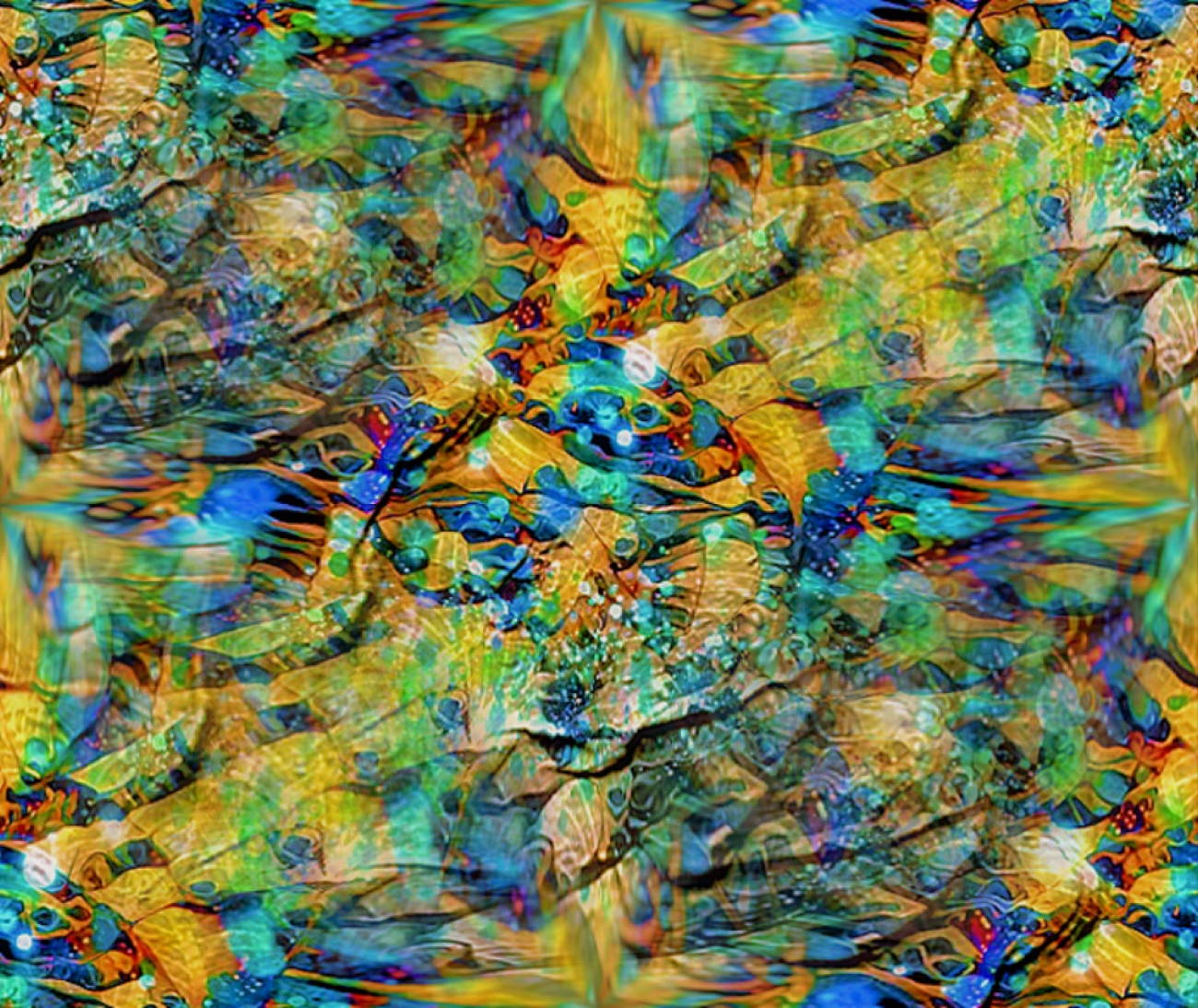 Blue and Yellow Abstract