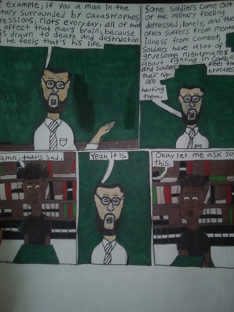 Comic book about Mr. Perry's Tie