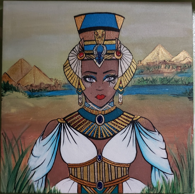 Egyptian queen painting