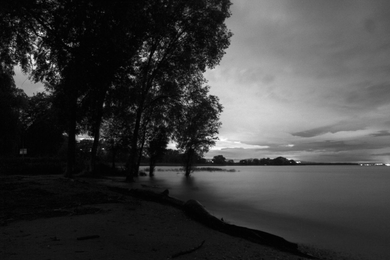 flooded beach