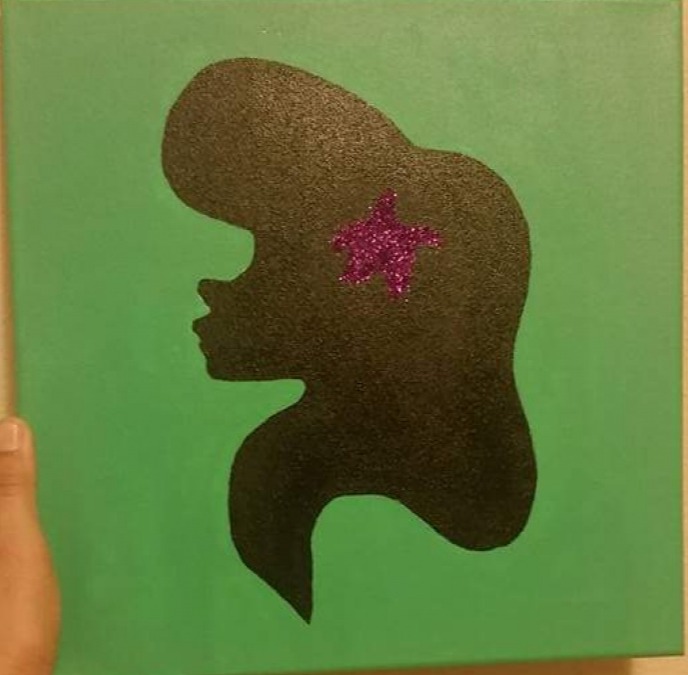 Glitter Ariel Silhouette 