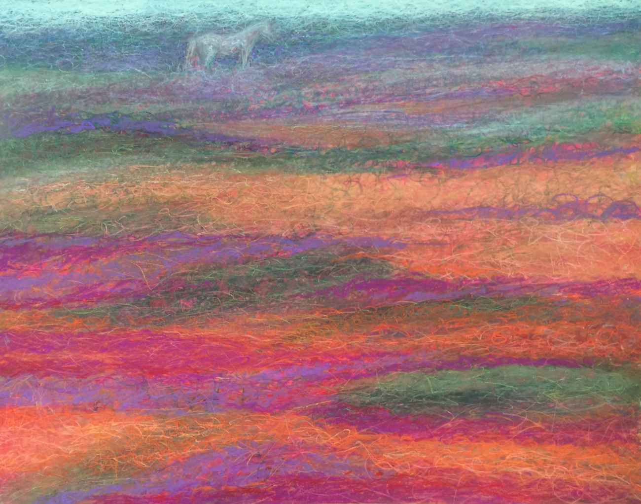 Horse in the Meadow. 2018. Pastels on...