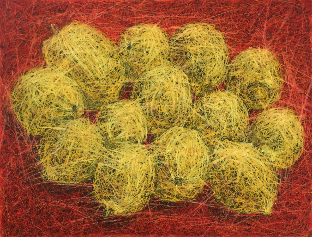 Lemons. 2018. Pastels on paper, 65 x ...