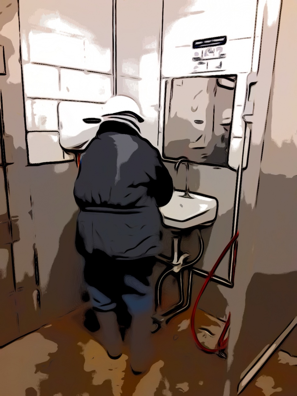 Man in bathroom 