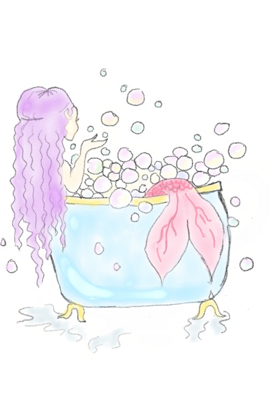 Mermaid bubble bath 