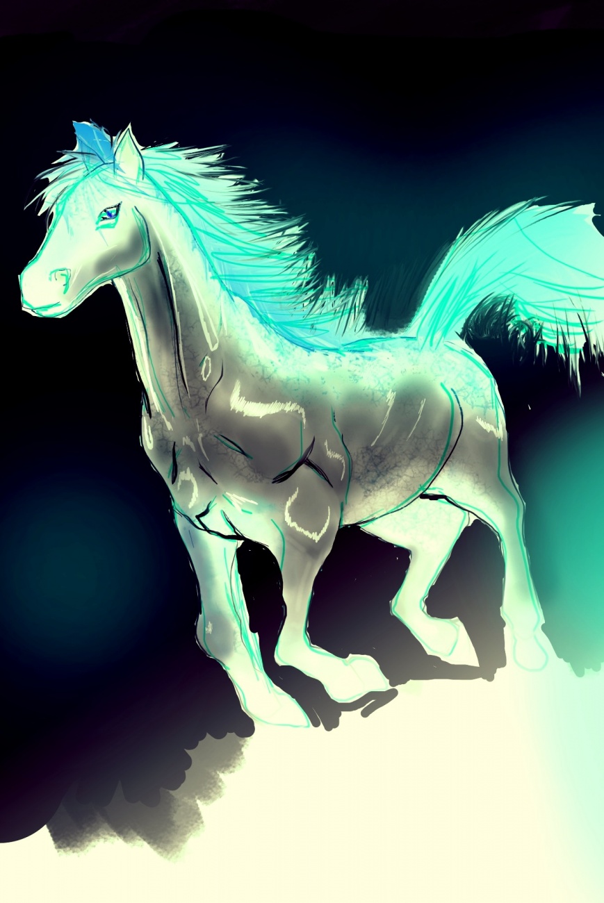 Moon glow horse