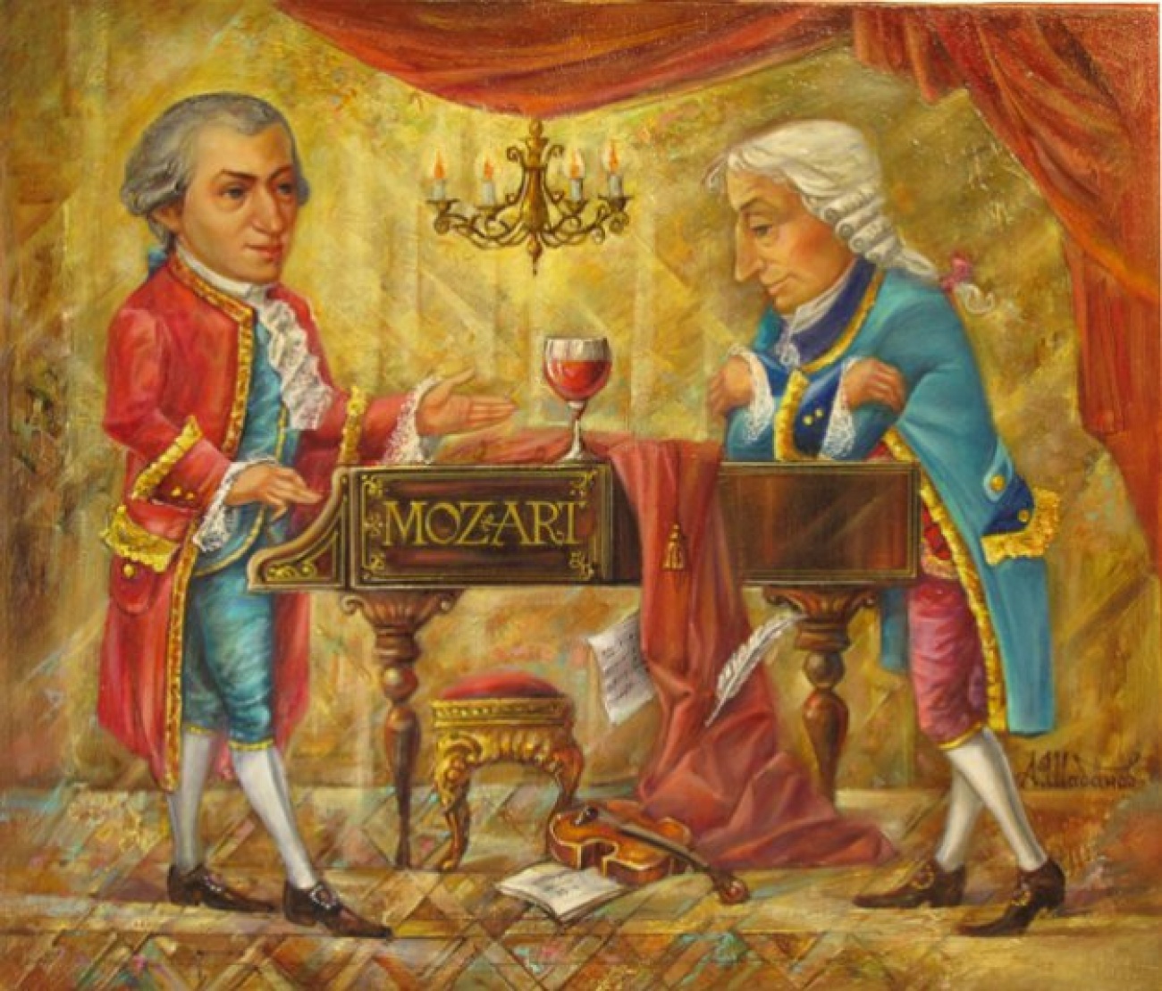 MOZART AND GALLERY Холст, мас...
