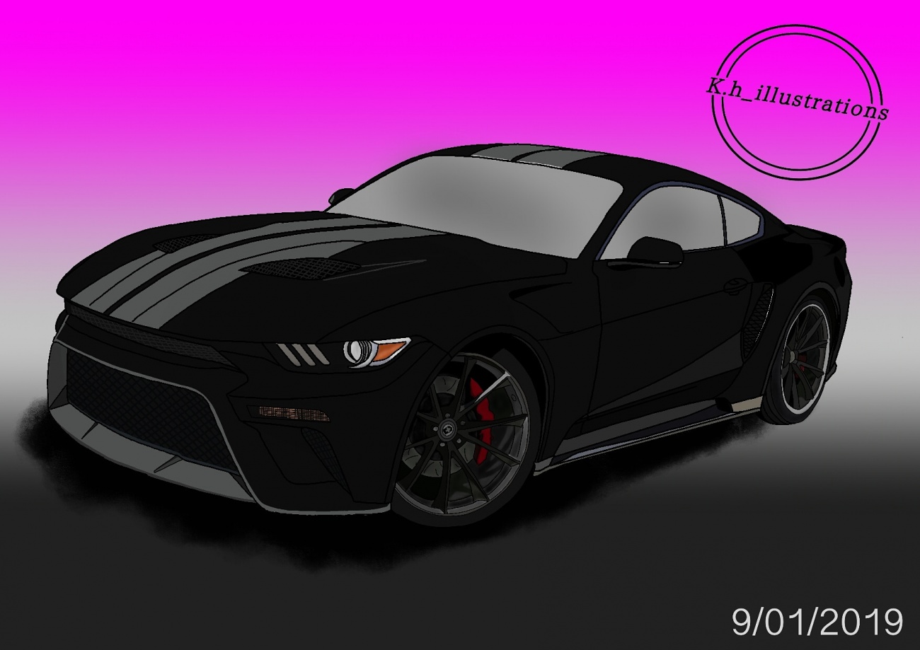 My drawing of a ford Mustang x