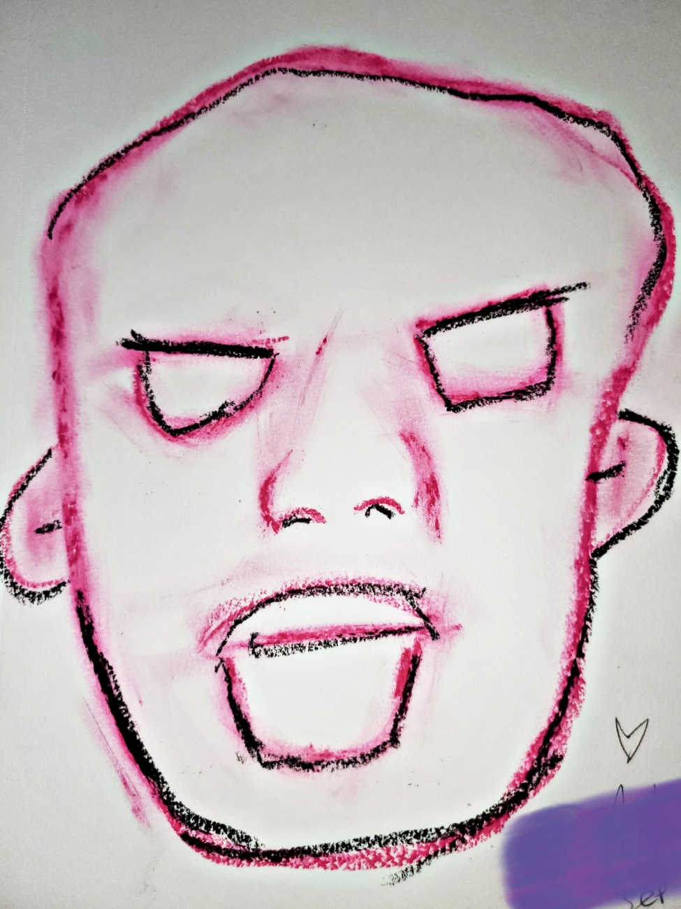 Oil pastel man