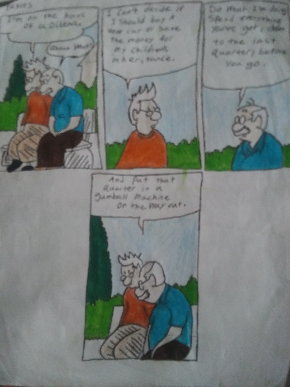 Plane elderly Comic