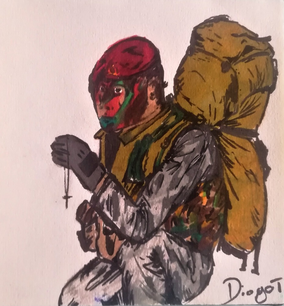 Portuguese Comando - sketch w/ markers