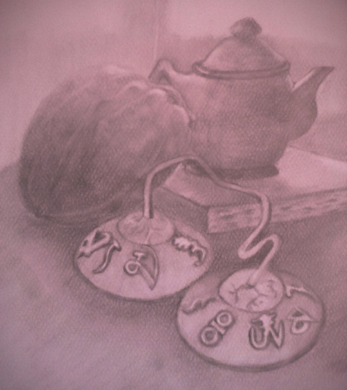 Teapot with gourd and prayer bells