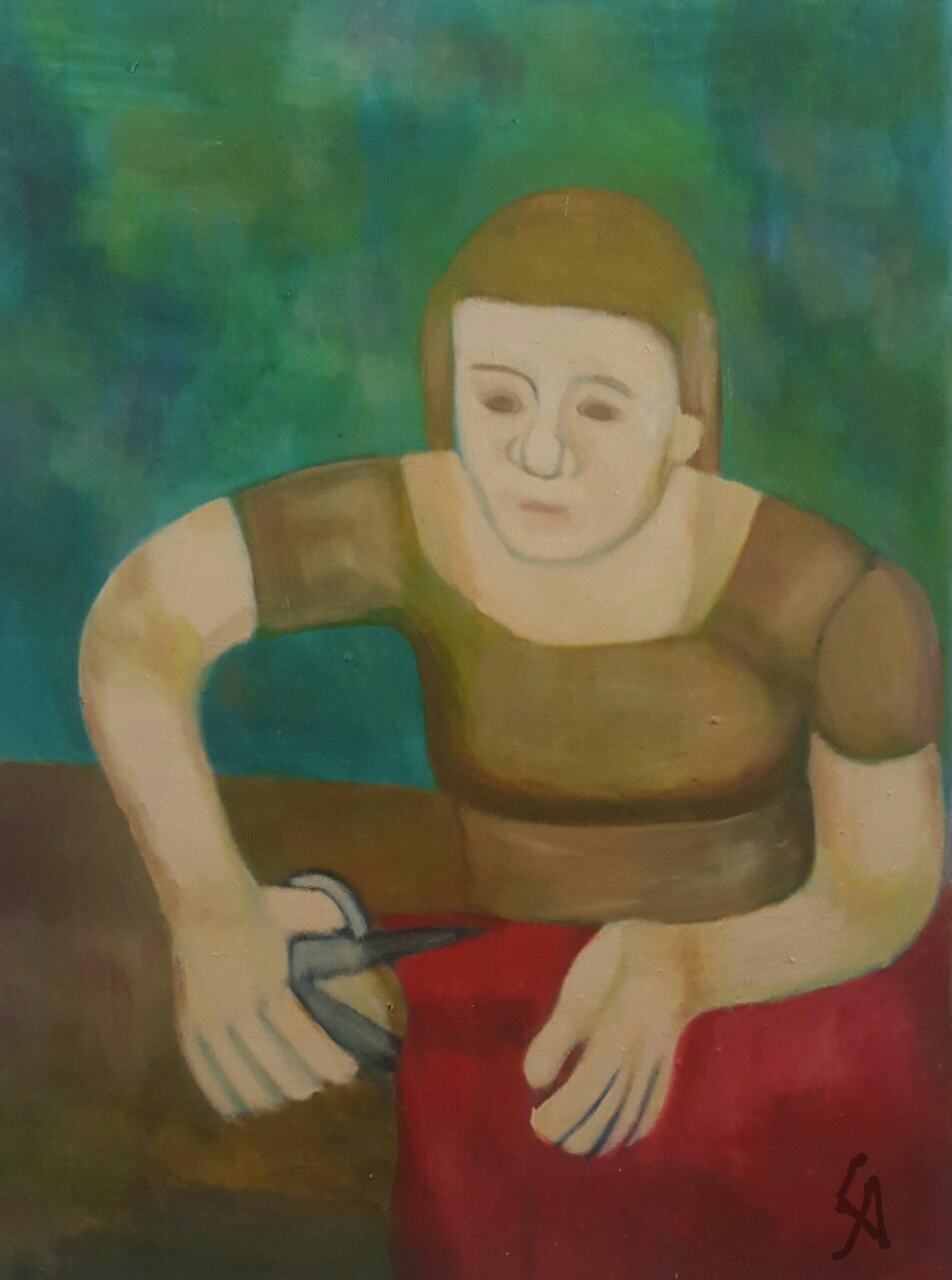 The dressmaker - oil painting on canv...