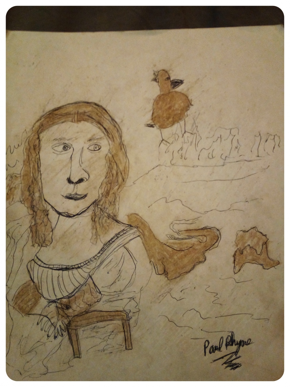 The Mona Lisa and a random chicken by...