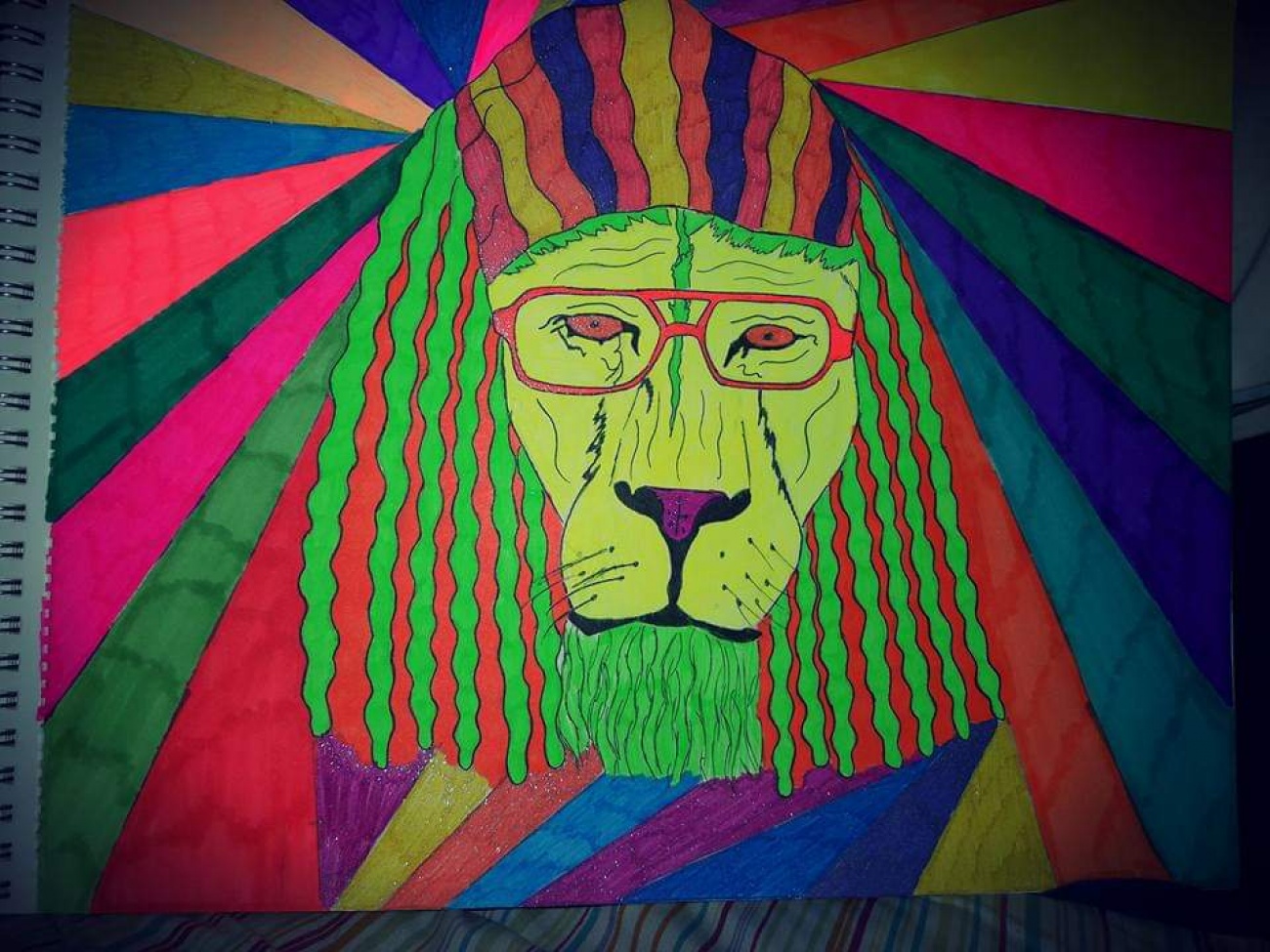 Trippy lion