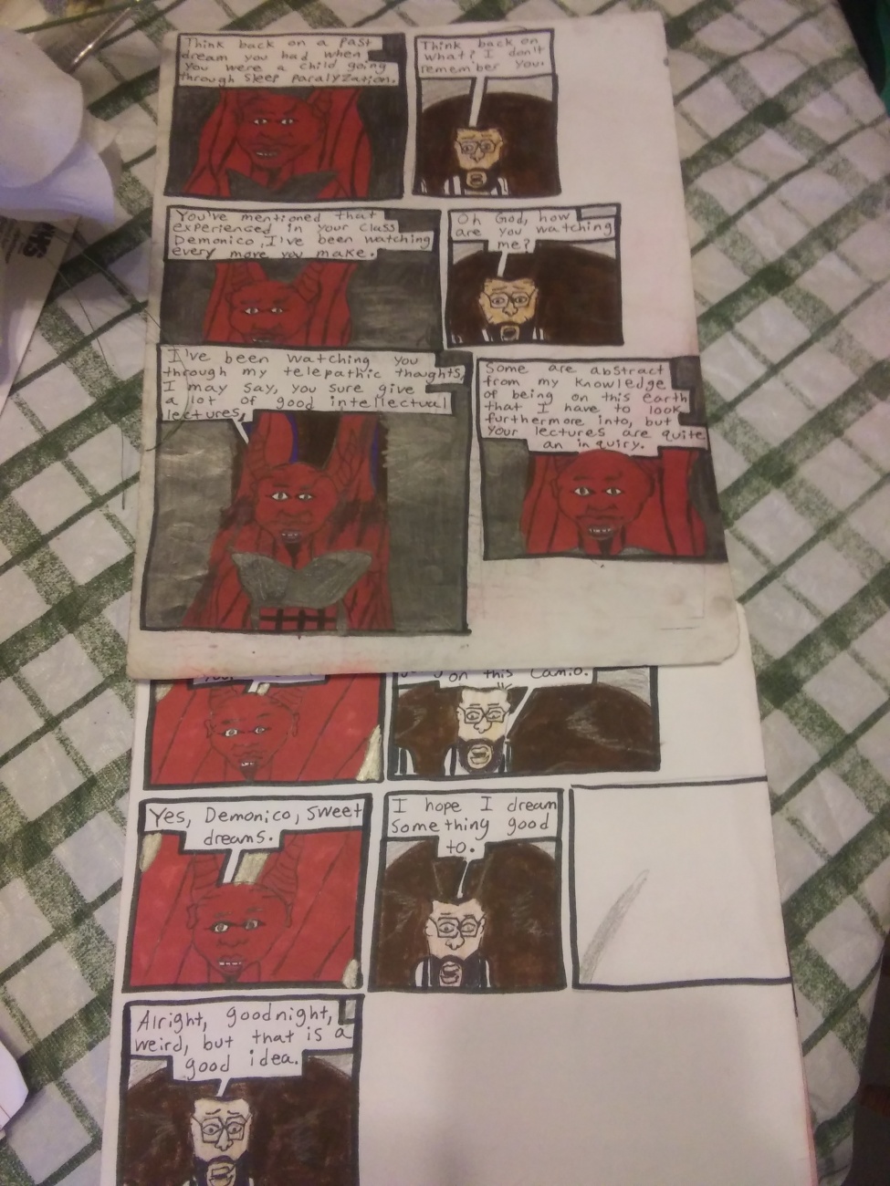 Turning from my devil's comic