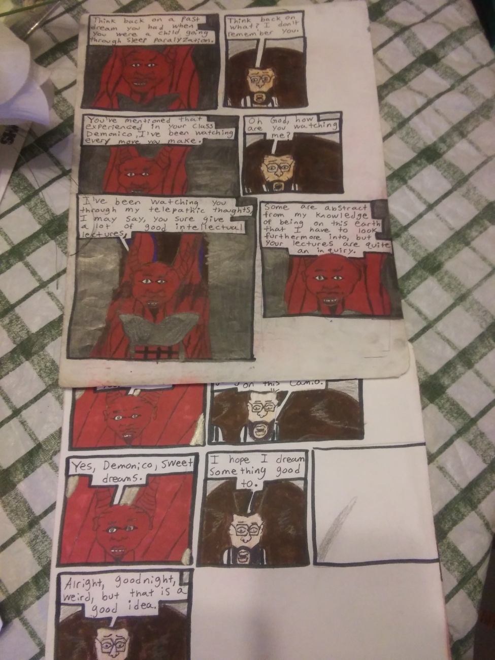 Turning the pages from my devil's comics