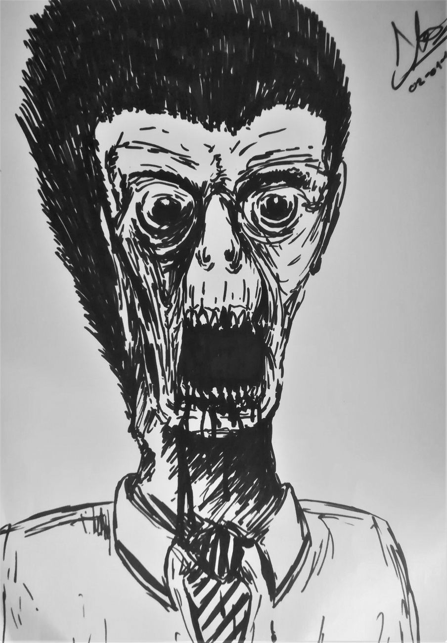 Zombie - sketch w/ Edding 3000